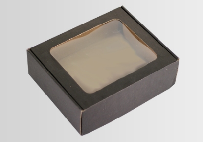 Slika Poklon kutija crna 24x19.5x7.5cm s prozorčićem