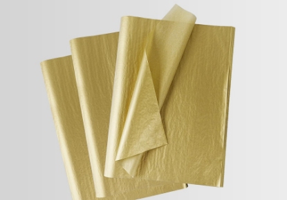 Slika Zlatni papir za zamatanje – 50 listova